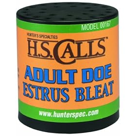 Click here to buy Hunter's Specialties Adult Doe Estrus Bleat Deer Calls.