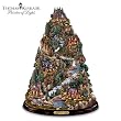 Thomas Kinkade Tranquil Mountain Village Tabletop Tree: Nature-Themed Home Decor by The Bradford Exchange