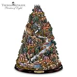 Thomas Kinkade Tranquil Mountain Village Tabletop Tree: Nature-Themed Home Decor by The Bradford Exchange