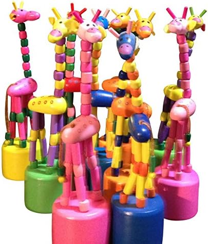 Herd of 10 Dancing Giraffe Thumb Puppets