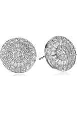 CZ by Kenneth Jay Lane "Classic" Multi-Cubic Zirconia Button Post Stud Earrings, 6 CTTW