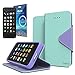 Cellto Amazon Fire Premium Wallet Case with HD Screen Protector [Dual Magnetic Flap] Diary Cover/w ID Pocket Top Quality &Life Time Warranty - Mint