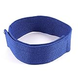 Textured Nonslip Elastic Fabric Strap 3 Legged Race Game Tie Blue