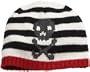 San Diego Hat Girls 2-6x Stripe Skull Beanie,Black,2-4 years