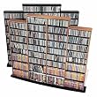 Prepac OMA-1520 Oak & Black Quad Width Wall Storage