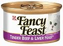 Fancy Feast Gourmet Cat Food Tender Beef & Liver Feast, 3-Ounce Cans (Pack of 24)