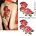 GGSELL Extra large size A4 size 8.3 x 11.7 inches waterproof peony temporary tattoos