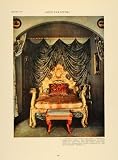 1917 Print Venetian Bed Drapery Headboard Bedroom Decor – Original Color Print