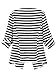 Choies Women's Blue And White Stripes Roll Up Sleeve Slim Blazer Casual Jacket