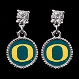 NCAA Oregon Ducks Crystal Stud Dangle Earrings