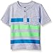 Crazy 8 Boys' Baby Gray Striped Short-Sleeve Henley