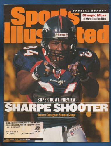 SHANNON SHARPE SPORTS ILLUSTRATED DENVER BRONCOS SUPER BOWL PREVIEW FEB 1999