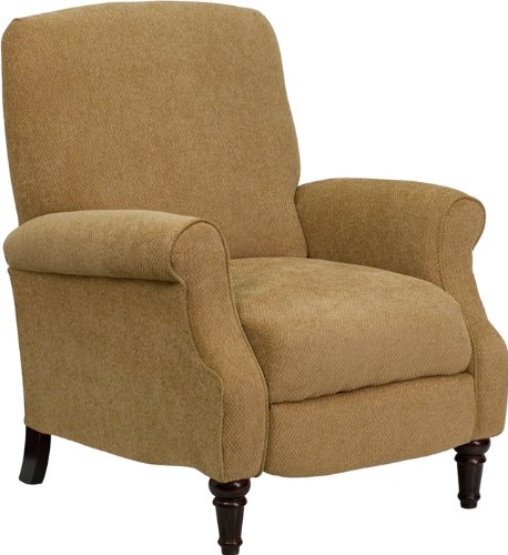 Flash Furniture AM-2550-6330-GG Traditional Reflections Nugget Chenille Hi-Leg Recliner, Beige/Brown On Sale