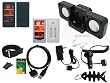 iShoppingdeals - Black/Clearwhite Skin Case + Car Charger + AC Travel Charger + USB Data Cable + Black Speaker + Headphone + Screen Protector + Armband + Beltclip + Fishbone Keychain for Microsoft Zune HD 16GB 32GB