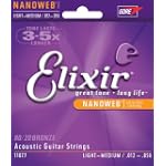 Elixir NanoWeb Acoustic Guitar Strings - Light Medium