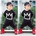 2016 Newborn Toddler Baby Girls Boys Crown Romper Jumpsuit Playsuit Outfits Clothes , Black, 0-6 Months
