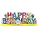 Happy Birthday Animal Party Garland Lights and Melody Pop Up Card