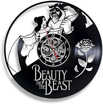 Beauty And The Beast Disney Vinyl Record Wall Clock. Decor for your home room. Gift for friends, children, men, women, boys, girls. Leave a feedback for us