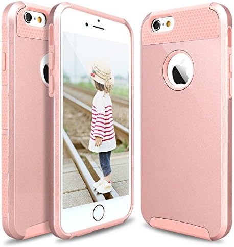 iPhone 6s Case, iPhone 6 Case, Hinpia [Seaplays] Ultrathin Hybrid Dual Layer Scratch Protection Case for Apple iPhone 6s / iPhone 6 (4.7 inch) - Rose Gold/Rose Gold