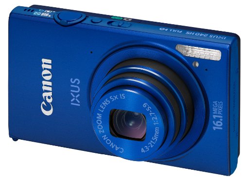 Canon IXUS 240 HS Digitalkamera (16,1 Megapixel, 5-fach opt. Zoom, 8,1 cm (3,2 Zoll) Touch-Display, WiFi, Full-HD) blau