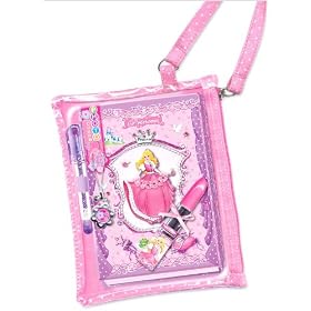 Princess Diary with Tote Bag, Charm Bracelet and Lipstick Pen, Heart Shapped Lock and Keys. Super Gift Item