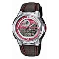 CASIO Quarz AQF-102WL-4BVEF - Reloj para ni�os de cuarzo, correa de piel color negro (con multifunci�n)