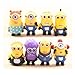 Gold-Leaf Despicable Me 2 The Minions Role Figure Display Toy PVC 8Pcs Set Yellow, Free