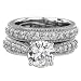 1.61 ROUND BRILLIANT DIAMOND D VS2 18K RING SET