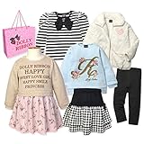 福袋 6点 ジャケット トレーナー Tシャツ ワンピ スカート レギンス 女児 ベビー (90cm)