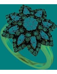 1.06CT-DIAMOND FLOWER RING / 10KYG