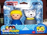 Fisher Price Little People 50th Birthday Cat and Girl figures