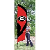 Georgia Bulldogs NCAA Applique & Embroidered Tall Team Flag (102x30)