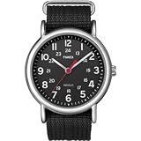 Timex Mens T2N647KW Weekender Black Slip Through Strap Watch