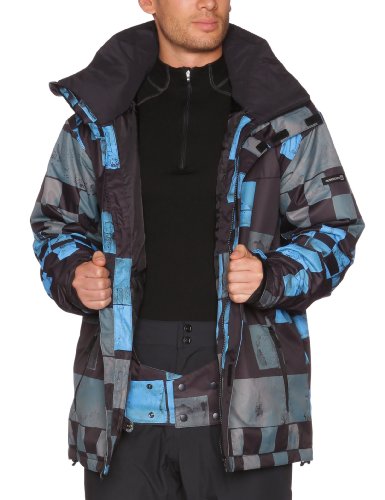 Quiksilver Men's NEXT MISSION PRINTED INS JKT-Next Mission Printed INS Snow Jackets - Black, Medium