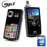 SVP MP300 HD MP3 Player and Pocket HD Video Black Camera, YouTube Software w 2GB SD