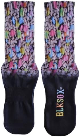 BLKSOX Lucky Charms Cereal Sublimated Crew Socks 10-13