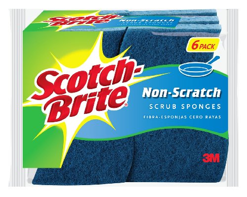 Scotch-Brite Non-Scratch Scrub Sponge 526, 6-Count (Pack of 2)