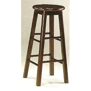 Click here to buy Traditional Bar Stool In Capuccino Finish Wood 29h (set Of 2) by AtHomeMart.