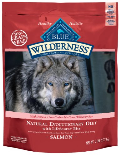 Blue Buffalo Wilderness Grain Free Dry Dog Food, Salmon Recipe, 4.5-Pound Bag