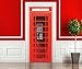 Door wall sticker London Telephone Box self-adhesive sticker, mural, decole, film 30x79