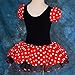 Dressy Daisy Girls' Polka Dots Halloween Christmas Fancy Dress Dance Costume with Headband Size 6-7 Red & Black