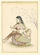 Modern Art Miniatures India Folk Paintings Drawings & Water Color on Paper Procession 8 x 5.75 inches