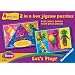 Ravensburger Puzzle 2 in a Box 12 and 24 Pieces Barney Lets Play