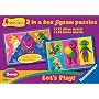 Ravensburger Puzzle 2 in a Box 12 and 24 Pieces Barney Lets Play