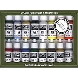 Vallejo Basic USA Colors Paint Set, 17ml