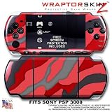 Camouflage Red WraptorSkinz Skin and Screen Protector Kit fits Sony PSP 3000