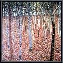 Art Poster Metal Framed Print - Beechwood Forest, 1903 - Artist: Gustav Klimt- Poster Size: 23 X 23