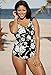 Beach Belle Women's Plus Size Splash Sarong Front Swimsuit