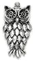 Blue Moon Lost & Found Pendants, Owl 5, Ant.Slv 1pc (45mmx24mm)