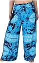 Tie Dye Sarong Wrap Around Wide Leg Pants Blue